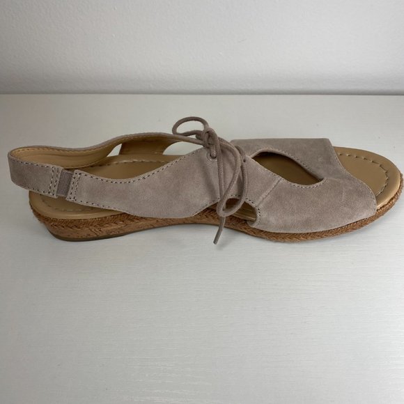Naturalizer Reilly Turtledove Suede Espadrille Sling Back Sandal - Size … - Picture 8 of 10